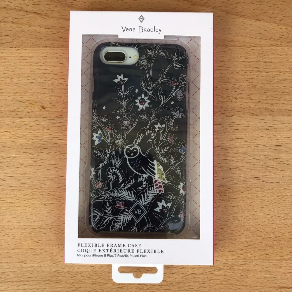 Vera Bradley Floral Owl Flexible Frame Case For Iphone 8 Plus, 7 Plus, 6s/6 Plus